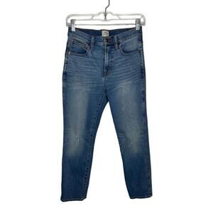 J‎ Crew Womens Light Wash High Rise Vintage Straight Skinny Jeans 25 Petite